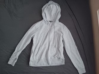 Gray Zip-Up Hoodie Sweatshirt