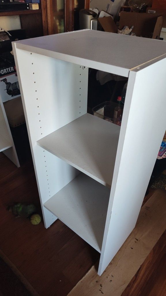 2 Of Them Solid Wooden Shells With 3 Shelves Like New 