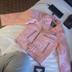 Pink Leather Jacket Girls..