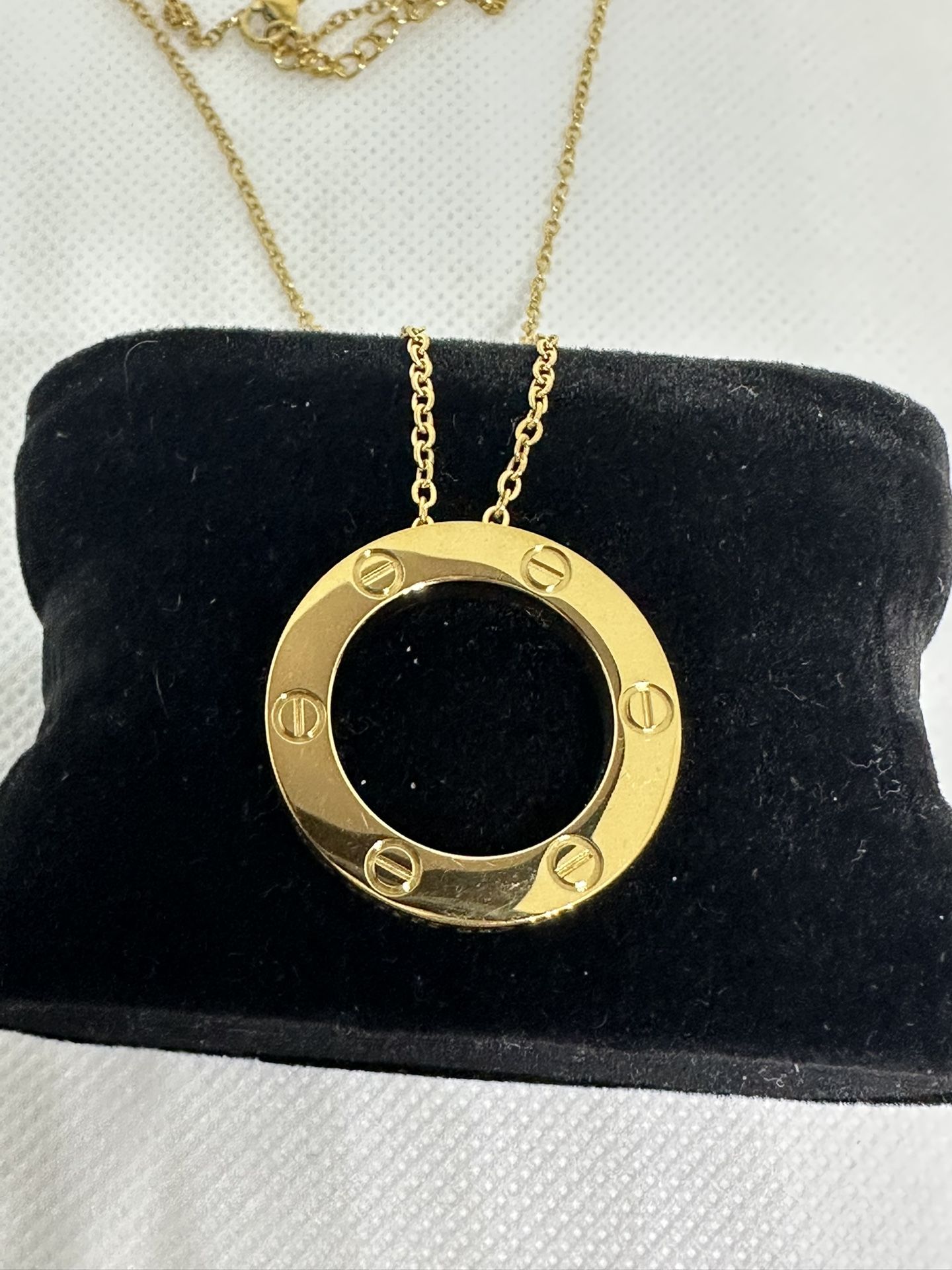 Gold Love Necklace Stainless Steel Gold Plated