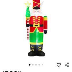 12FT Nutcracker Soldier Inflatable Decoration LED Lights Outdoor Christmas Party Decorations Garden Holiday Blow Up