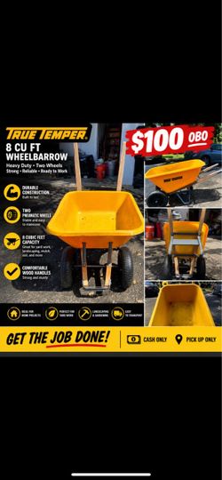 True Temper 8 Cu. Ft. Two-Wheel Wheelbarrow