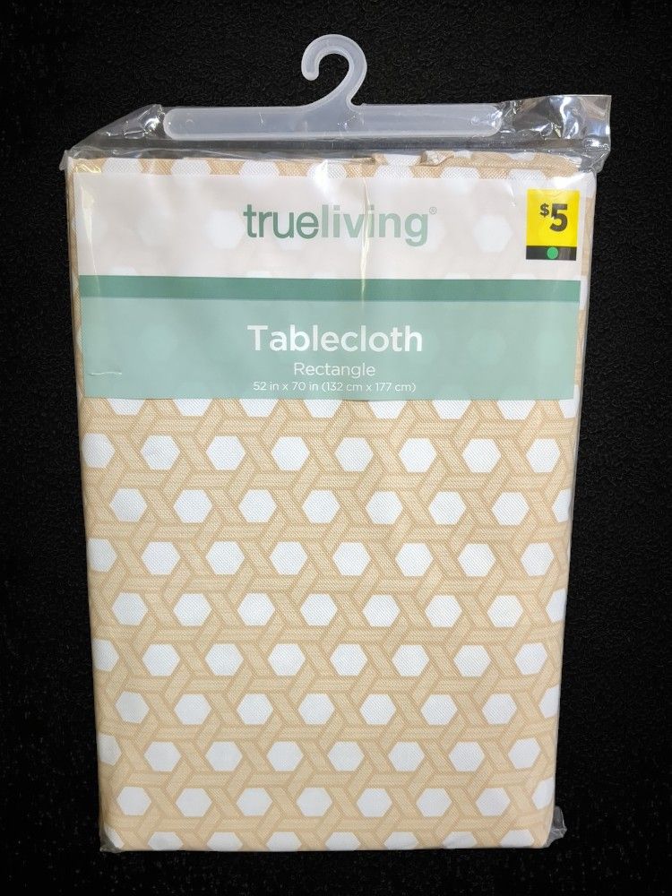 Brand New - True living Rectangle Tablecloth 52" x 70"