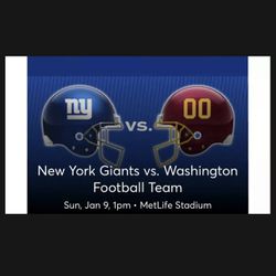 New York Giants vs. Washington Tickets w/ Parking