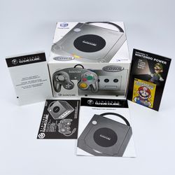 Nintendo GameCube Limited Edition Platinum Box Inserts Manuals Only NO CONSOLE