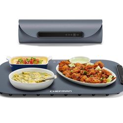 BRAND NEW IN BOX Chefman Roll n’ Go Food Warming Mat, Electric Warming Tray for Buffets, Parties, Holidays, 3 Temperature Settings, Easy-Clean Silicon