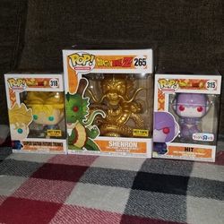 Dragon ball Z Funko Pop Future trunks, Golden Shenron,  Vaulted HIT