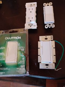 2Lutron LED dimmer switches one decor light switch and one decor outlet plut