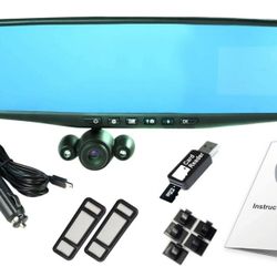 1080P HD Rearview Mirror Car Dash Cam Camera Video Recorder