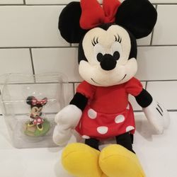 Minnie Mouse 14" Stuffed Animal And Figurine Toy Decoration Figure Disney Doll