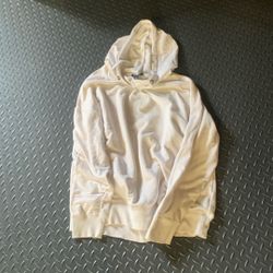 Large white hoodie