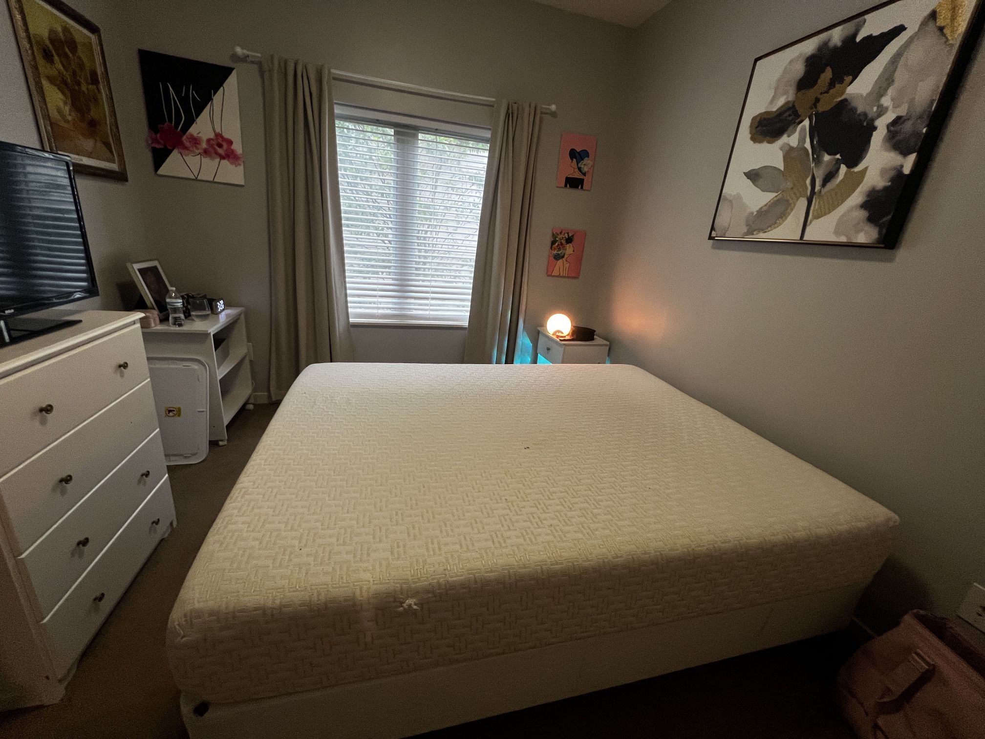 Queen Mattress + Bed Frame Set – Soft Memory Foam, Clean, Great Condition