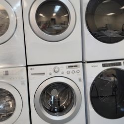 LG Front Load Washer And Stackable Gas Dryer Set 
