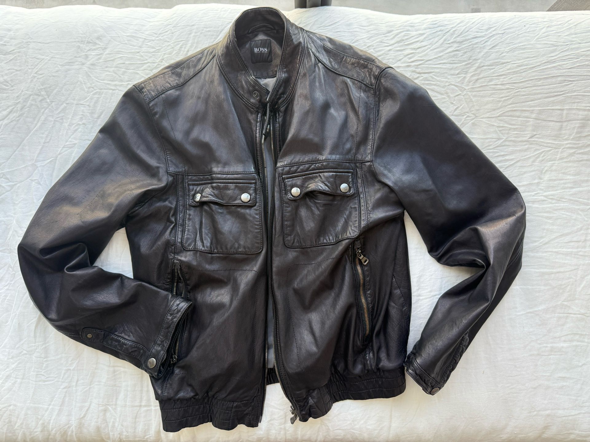 Leather Jacket Hugo Boss