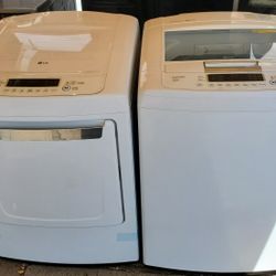 LG SET WASHER AND ELECTRIC DRYER WORKING PERFECT 