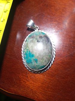 Chrysocolla On Silver 