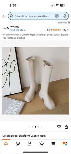 Women’s Long White Boots (size7)
