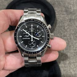 Moonswatch Mod Modified watch Black Dial PE50 movement Stainless Steel Case