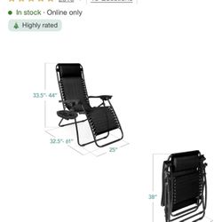 Best Choice Products Set of 2 Zero Gravity Lounge Chair Recliners for Patio, Pool w/ Cup Holder Tray
