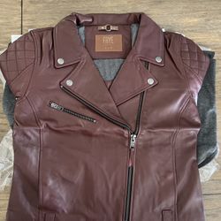 Frye Women Leather Jacket Size Large