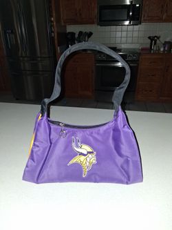 MINNESOTA VIKINGS CURVED TOTE HANDBAG