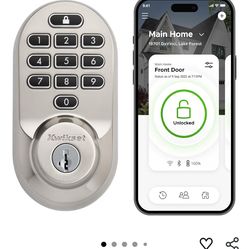 Kwikset Halo Wi-Fi Smart Lock Keyless Entry Deadbolt Satin Nickel