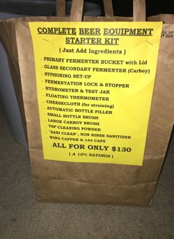 Home brewing beer making set up