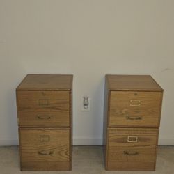 2 Wooded File Draws