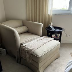 Accent Chair With Ottoman