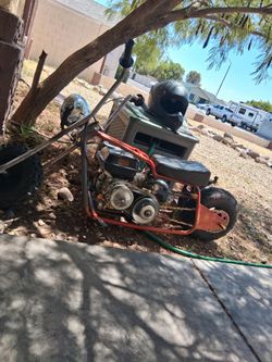 Stretched custum drag mini bike