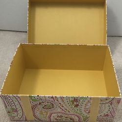 Fabric Storage Box In Paisley Pattern