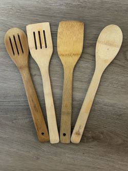 Wood Cooking Utensils. Wooden Kitchen Tool Set