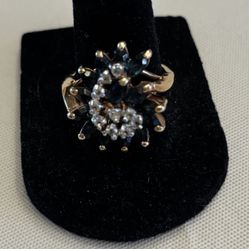 Vintage Sapphire Cocktail Ring 