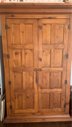 Large Rustic Wood armoire, cabinet, storage unit