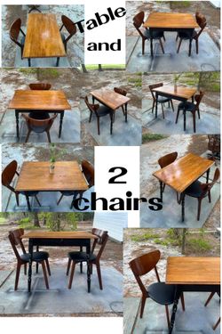 Table and 2 chairs