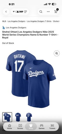 4XL DODGERS OTHANI Nike 2025 world Series Champions