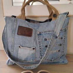 New Upcyled denim tote bag