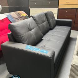 Black Leather Couch Set New Sofa Cama Nueva