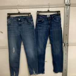 Two pair of girls jeans, size 12