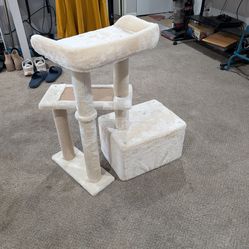 White cat tower