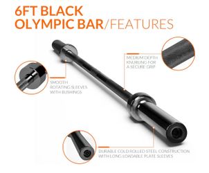 Barbell 2-Inch Olympic 6 ft Barbell Bar ONLY (open box never used)