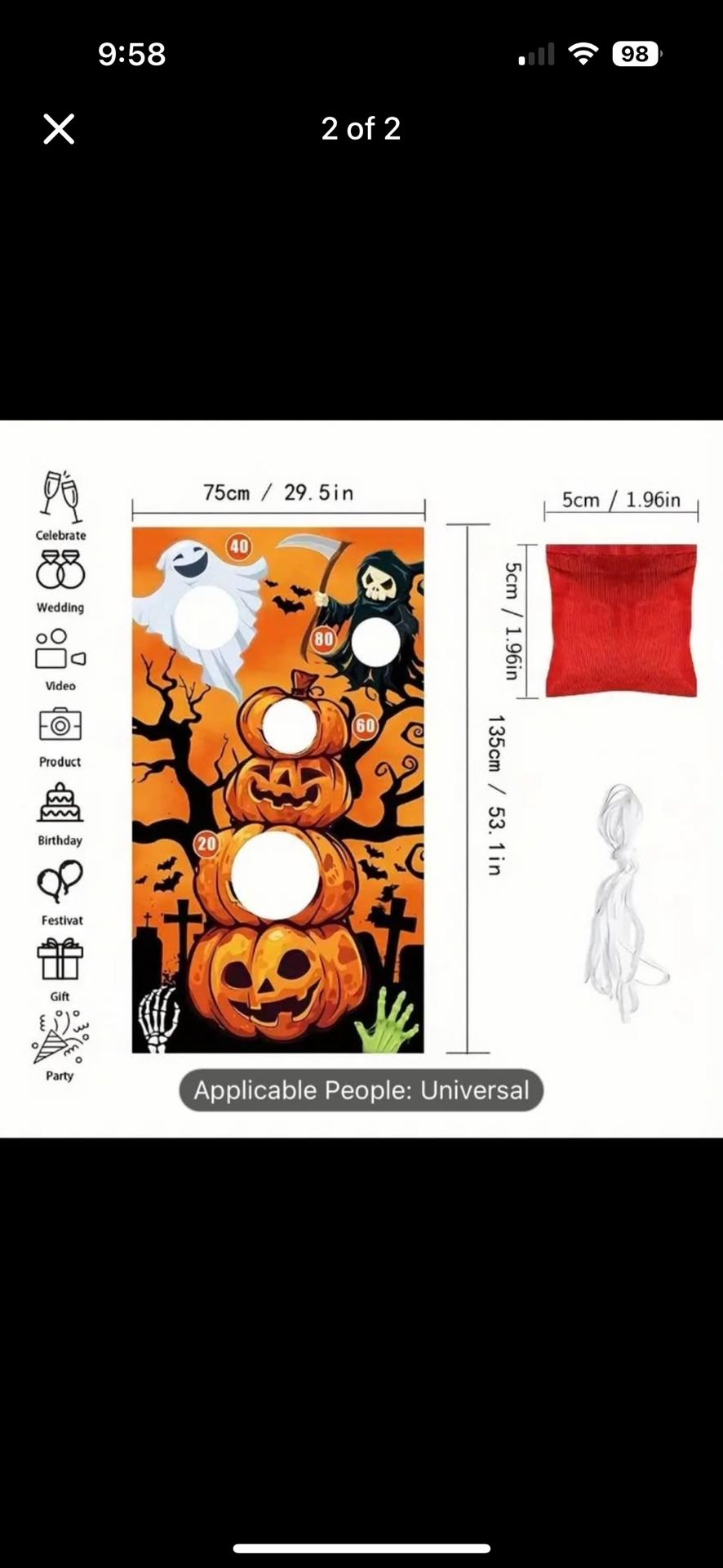 Halloween Bean bag Toss