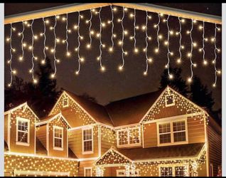 Icicle 360 LED Lights- orange/ purple