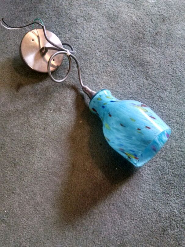 Stain glass light single hanging