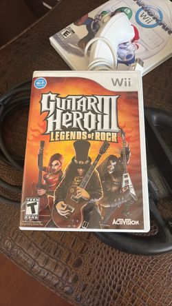 Wii Guitar Hero 3 game and guitar