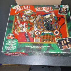 Vintage Holiday Carousel Tested Work's Great 