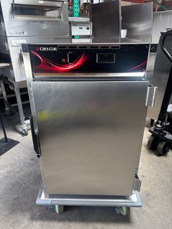 1/2 Height Full Sheet Pan Tray Size Food Warmer Crescor H138NPS1816 NSF 120V Heated Cabinet On Wheels #5034