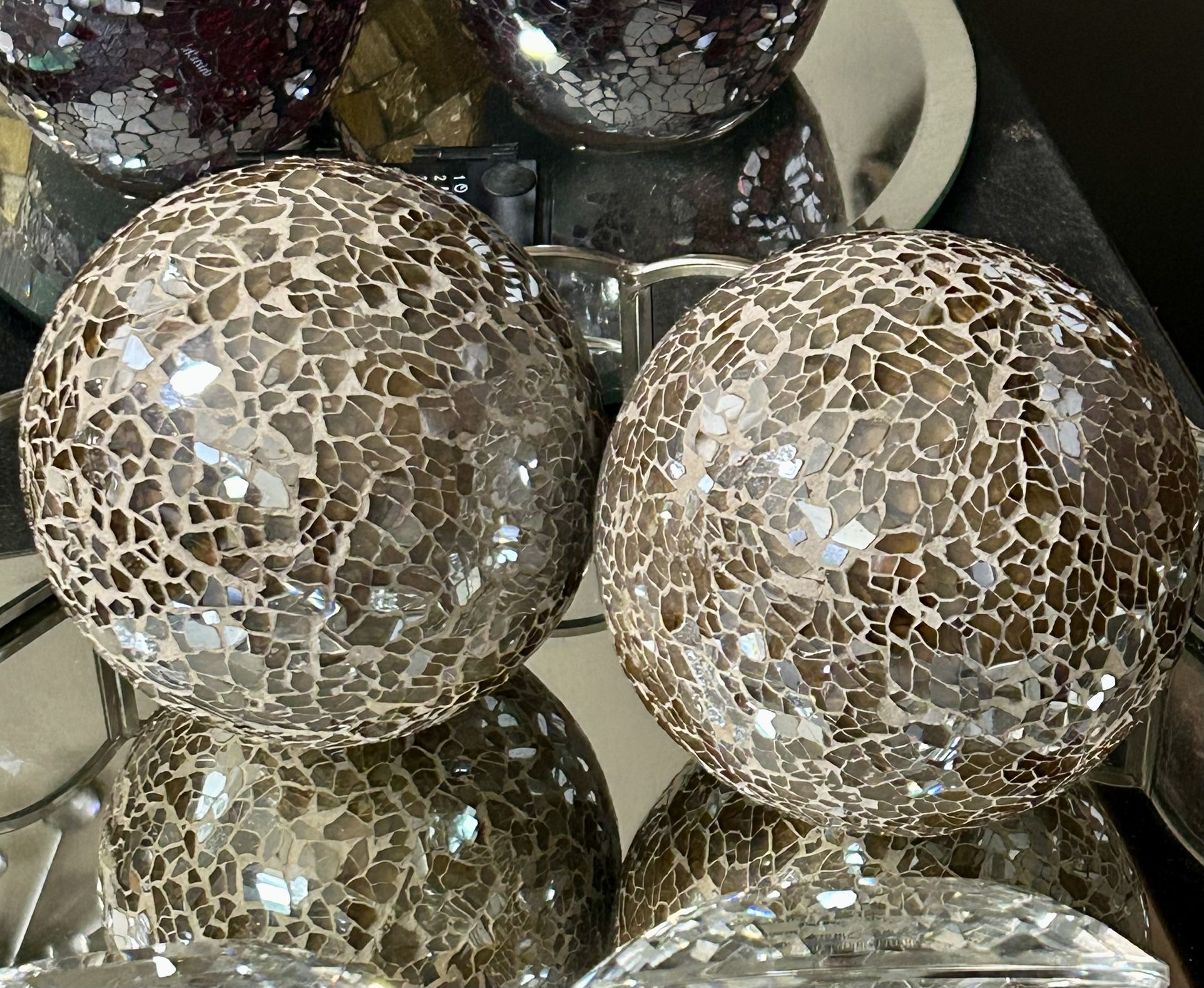 Crackle Orbs 4” $10/each