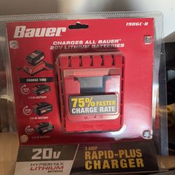 Bauer 20V Hypermax Lithium-Ion 3 Amp Rapid-Plus Battery Charger