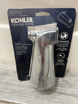 Kohler Genuine Parts 1/2 In. Slip-Fit Chrome Bathtub Spout with Diverter